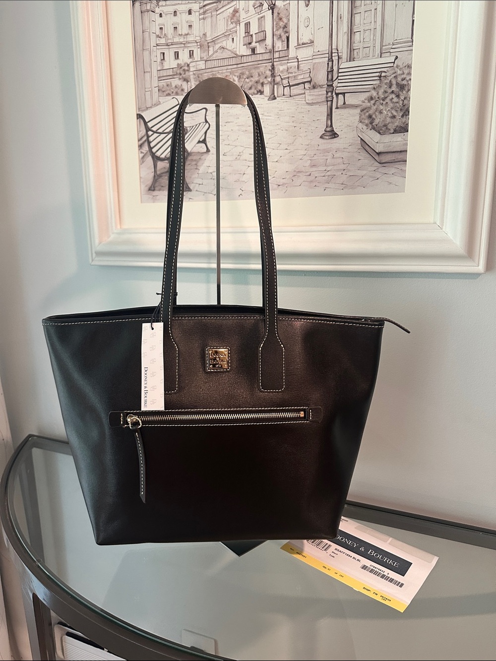 New With Tags Dooney & Bourke Saffiano Tote in Black